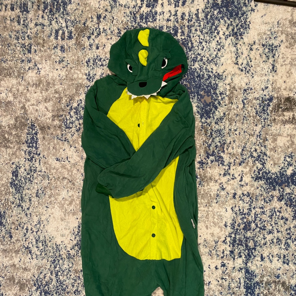 Adult dinosaur onesie costume